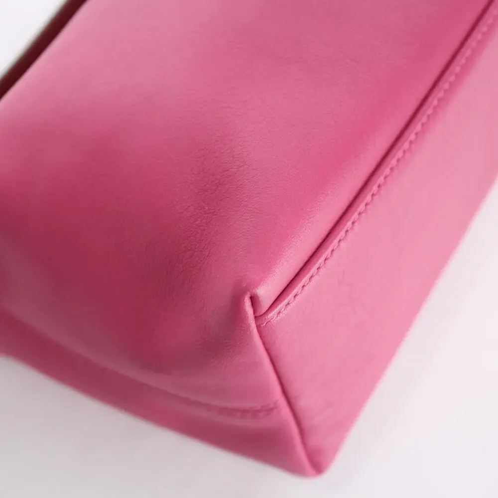 Coach Vintage Pink Leather Mini Cosmetic Pouch Bag